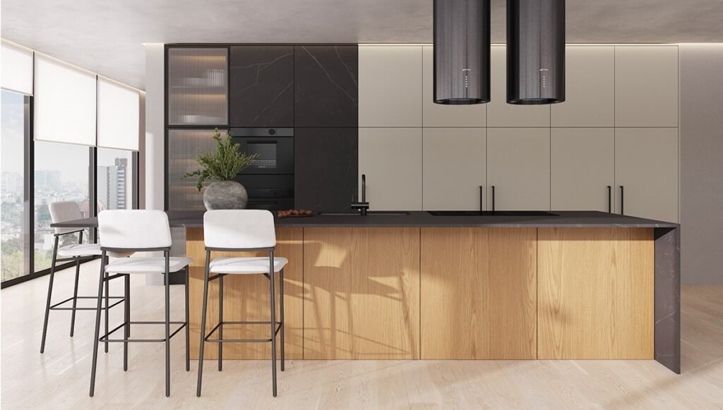 Cozinha moderna Todeschini, exemplo de design personalizado com tecnologia.