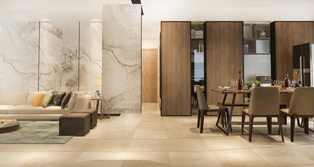Ambiente Todeschini moderno que reflete um estilo de vida sofisticado.