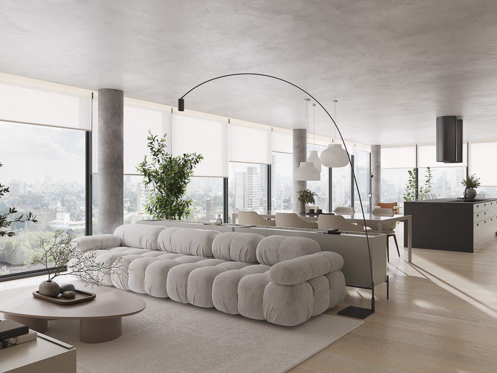 Ambiente moderno e elegante com móveis planejados Todeschini.