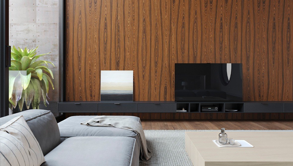 Living com móveis planejados Todeschini, ambiente moderno e confortável.