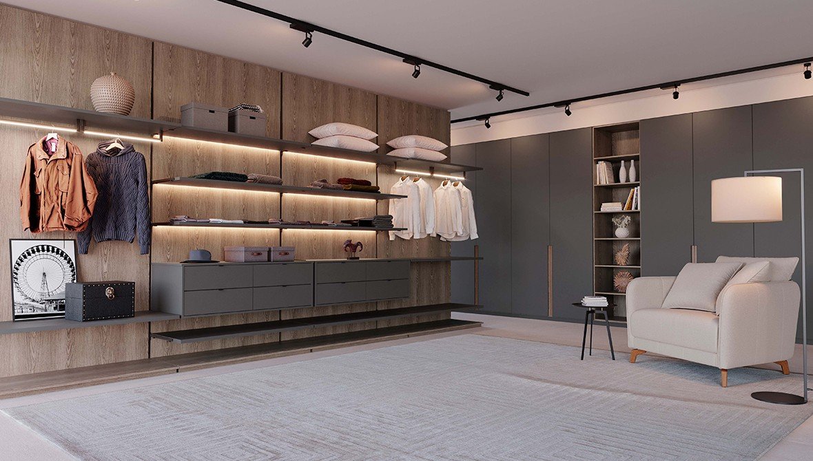 Ambiente Todeschini mostrando acabamentos sofisticados e uniformidade de cor.